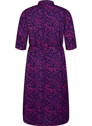 FLASH – Skjortklänning med tryck, Pink Blue AOP, Packshot image number 1