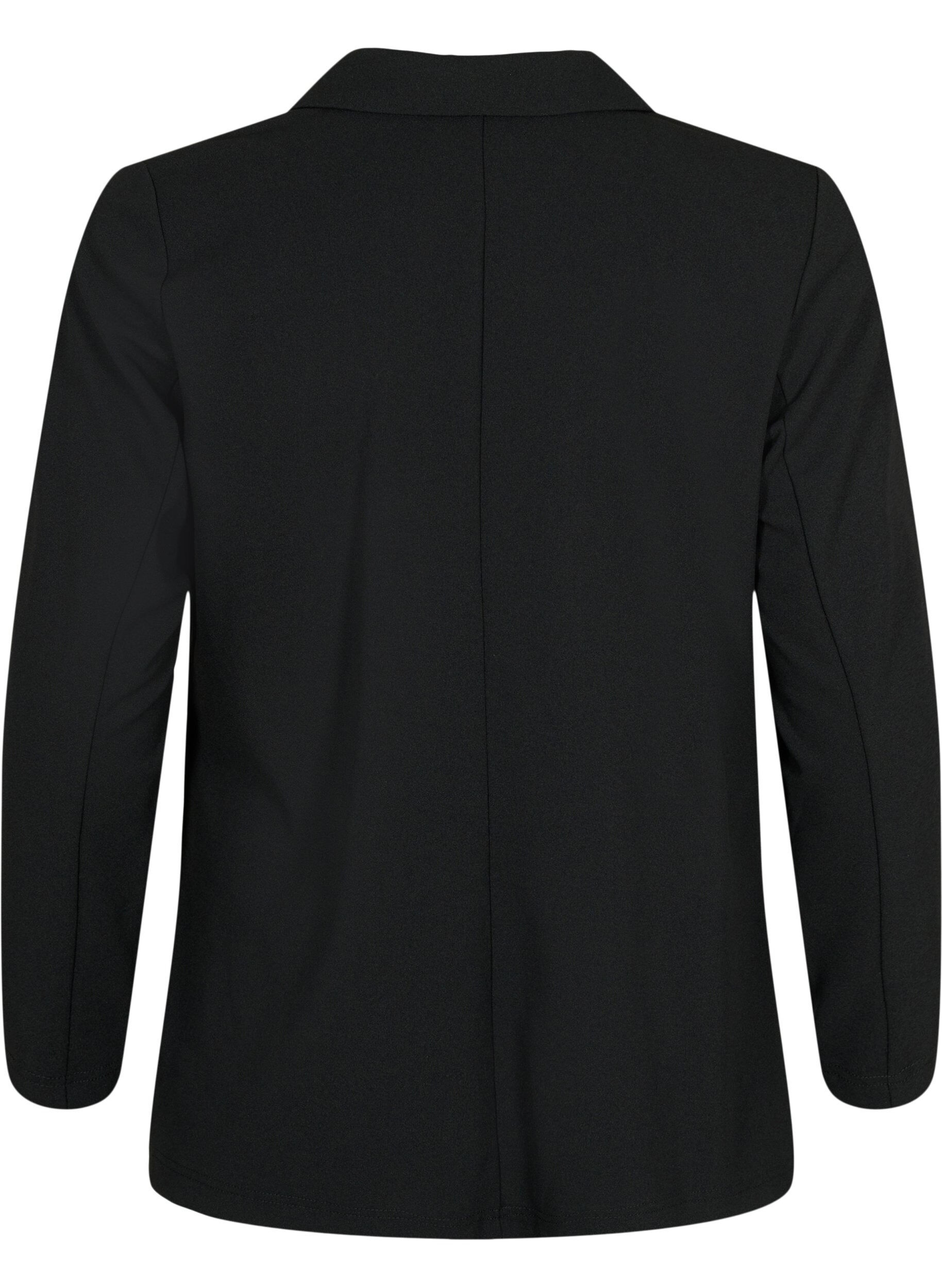 Zizzi Blazer med fickor, Black, Packshot image number 1