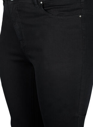 Högmidjade Amy-jeans med strassstenar, Black, Packshot image number 2