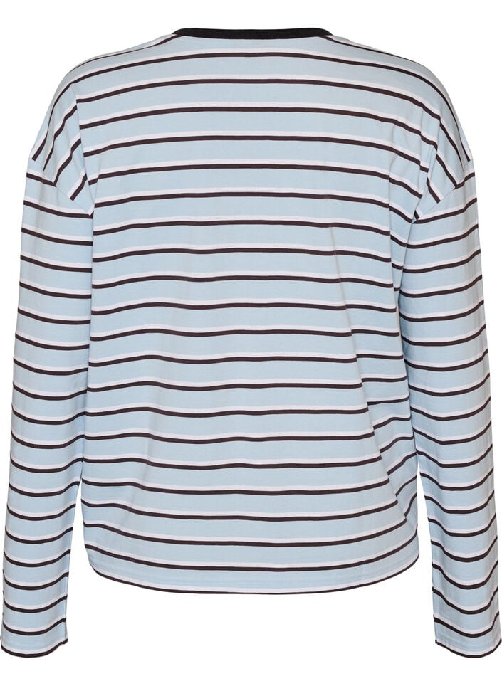Bas-t-shirt med l&aring;nga &auml;rmar, Bl&aring;, Packshot
