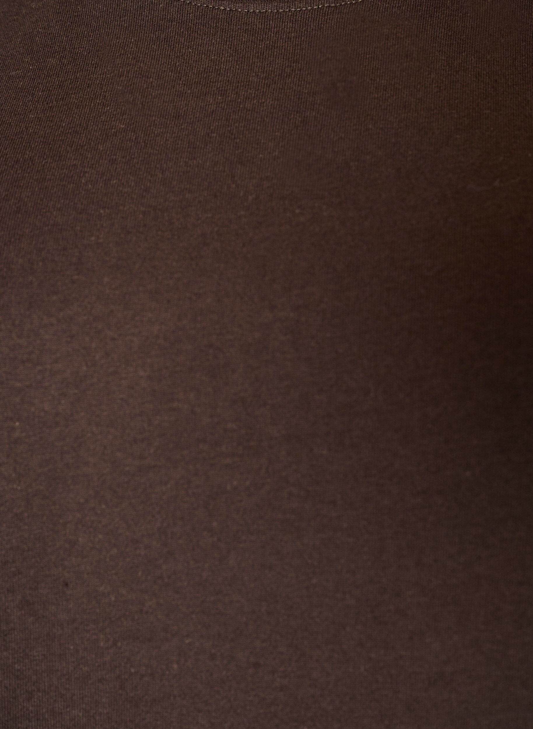 ZizziBoxig t-shirt i bomull, Brun, Packshot image number 2