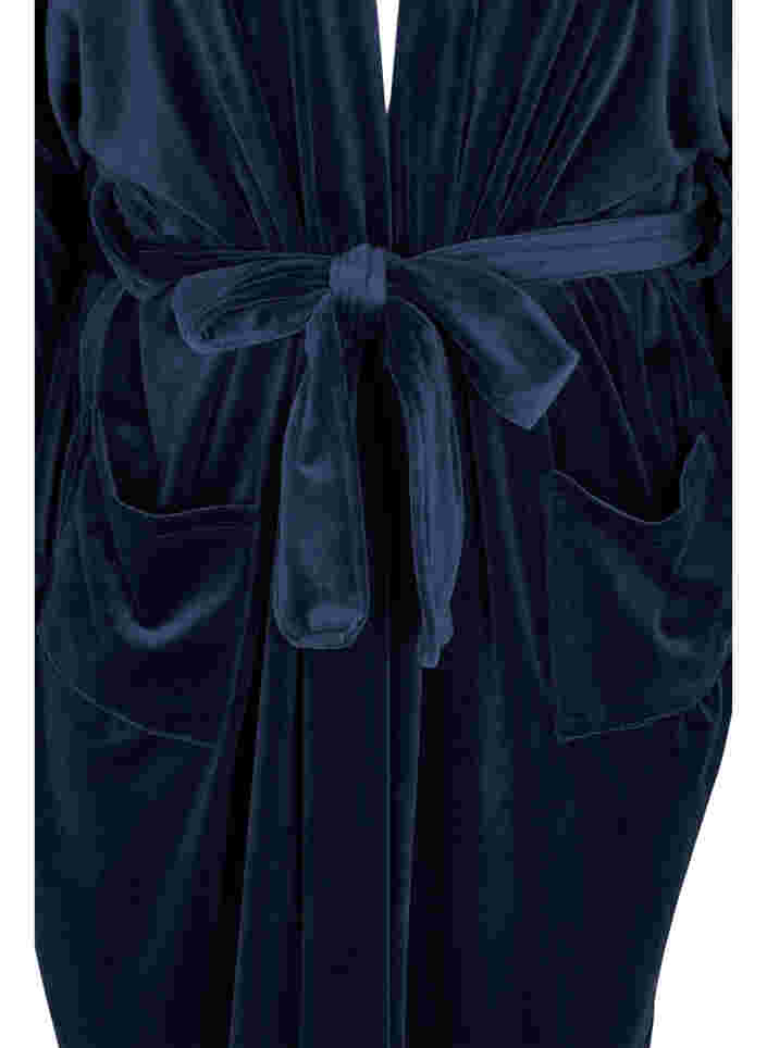 Morgonrock med 3/4 ärmar och fickor, Navy Blazer, Packshot image number 2