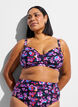 Bikinitopp med bygel och m&ouml;nster, Lila, Model image number 0