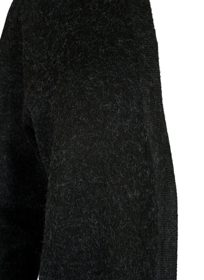M&ouml;nstrad stickad kofta med fickor, Gr&aring;, Packshot image number 2