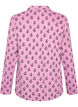 Pyjamasskjorta i bomull med br&ouml;stficka, Rosa, Packshot image number 1
