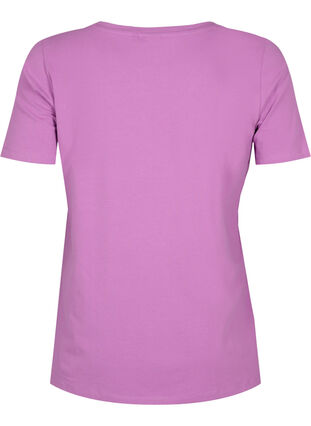 Enfärgad t-shirt i bomull, Iris Orchid, Packshot image number 1