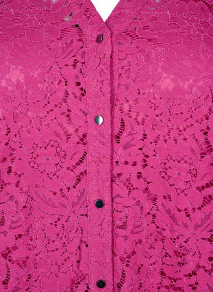 Spetsklänning med knappar och a-linjeform, Festival Fuchsia, Packshot image number 2