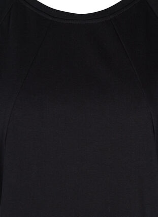 Sweatklänning med 3/4 ärmar och fickor, Black, Packshot image number 2