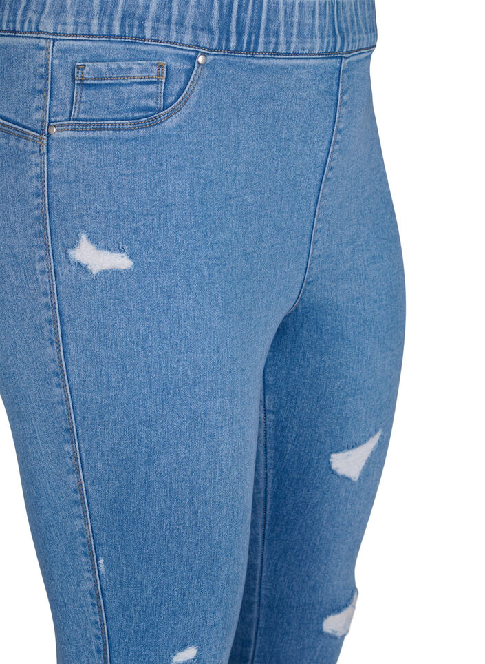 Rippade jeggings, Light Blue, Packshot image number 2