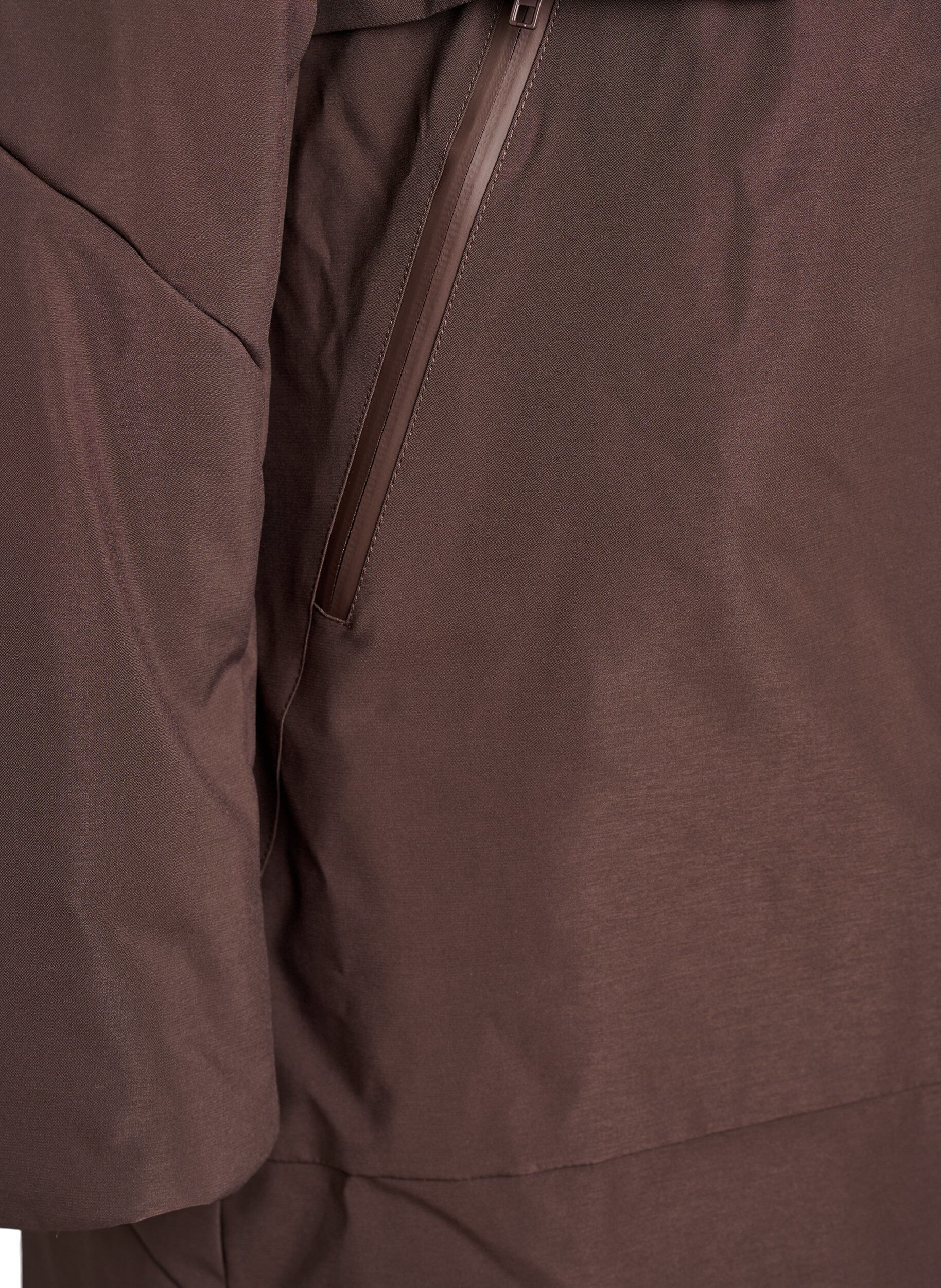 ZizziVinterjacka med justerbar midja, Brun, Packshot image number 3