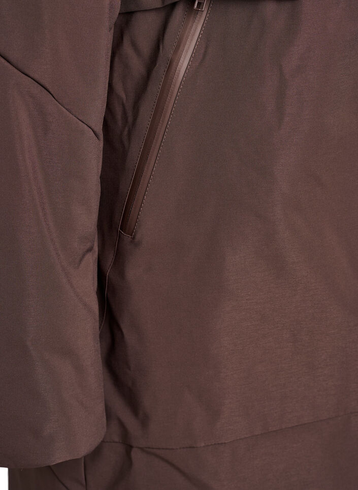 Vinterjacka med justerbar midja, Brun, Packshot image number 3