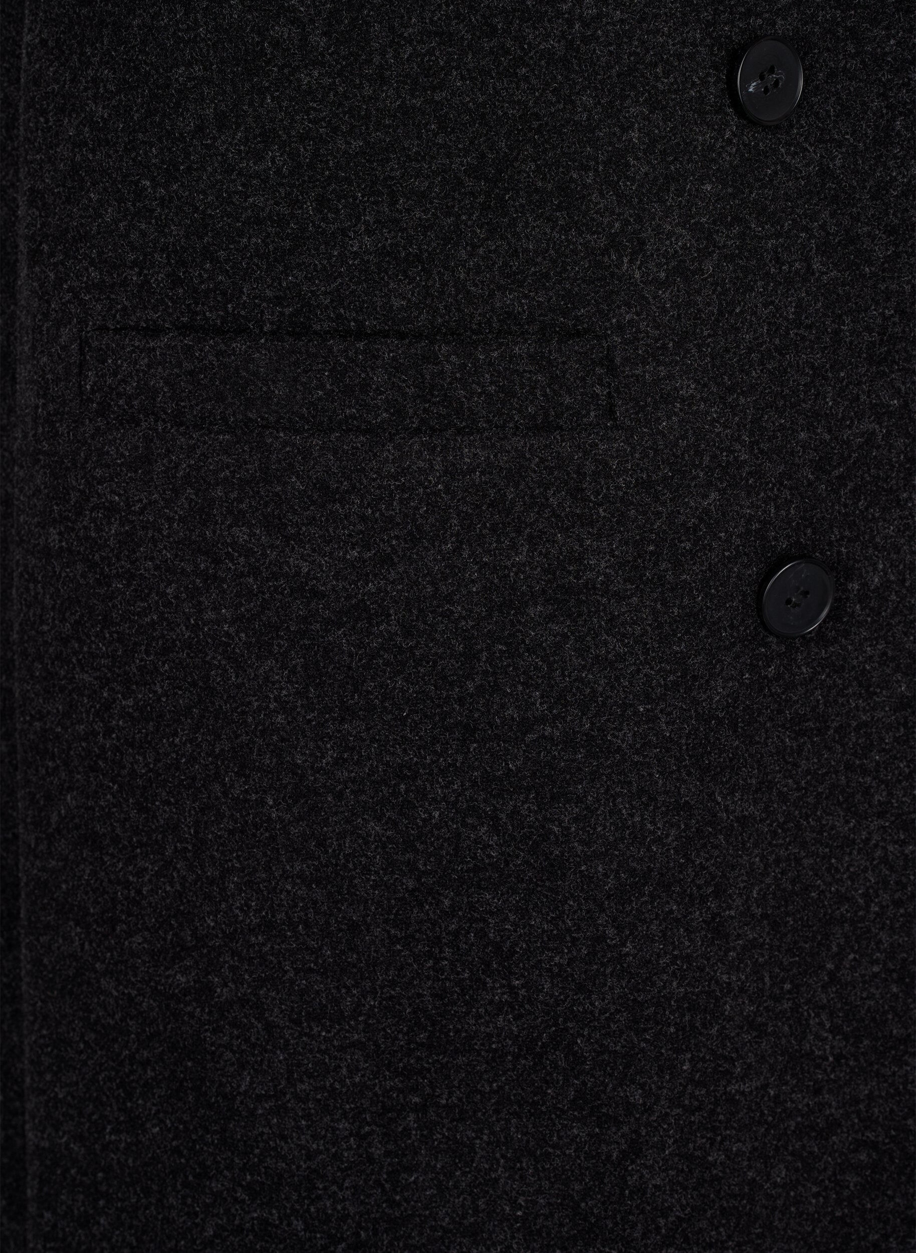 Zizzi L&aring;ng v&auml;st i ull-look, Dark Grey Melange, Packshot image number 3