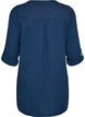 Tunika i bomullsmuslin med broderie anglaise, Bl&aring;, Packshot image number 1