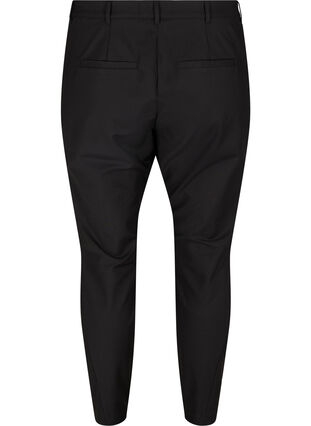 Klassiska byxor med hög midja och ankellängd, Black, Packshot image number 1