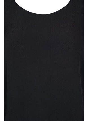 Kortärmad blus i viskos, Black, Packshot image number 2