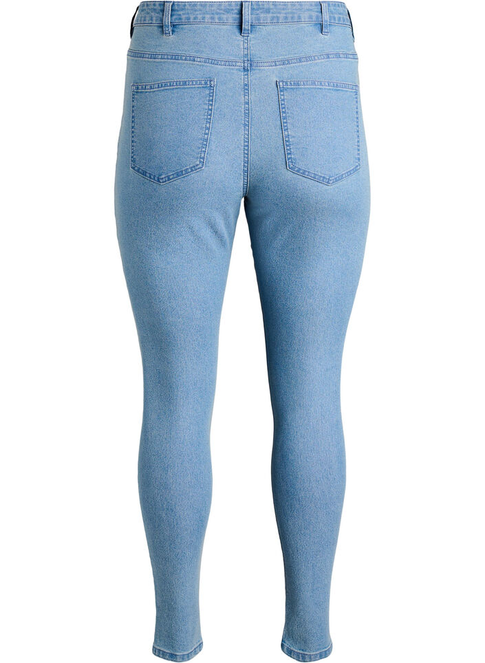 Amy jeans med h&ouml;g midja och supersmal passform, Bl&aring;, Packshot image number 1