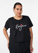 T-shirt med tryck, Svart, Model image number 0