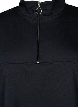 Sweatshirt i modalblandning hög hals, Black, Packshot image number 2