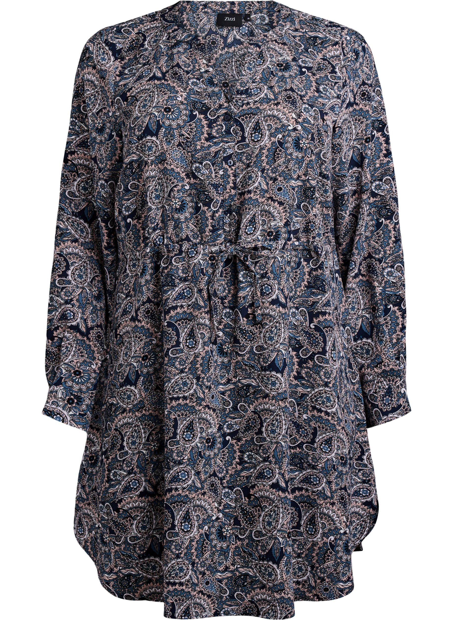 Zizzi Kn&auml;l&aring;ng kl&auml;nning med knytsk&auml;rp, Beige, Packshot image number 0