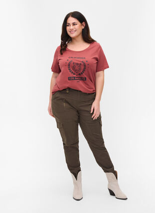 T-shirt i bomull med tryck, Apple Butter CALI, Model image number 2
