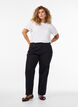 L&ouml;sa jeans med croppad l&auml;ngd, Svart, Model image number 0