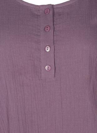 Kortärmad tunika i bomull, Vintage Violet, Packshot image number 2