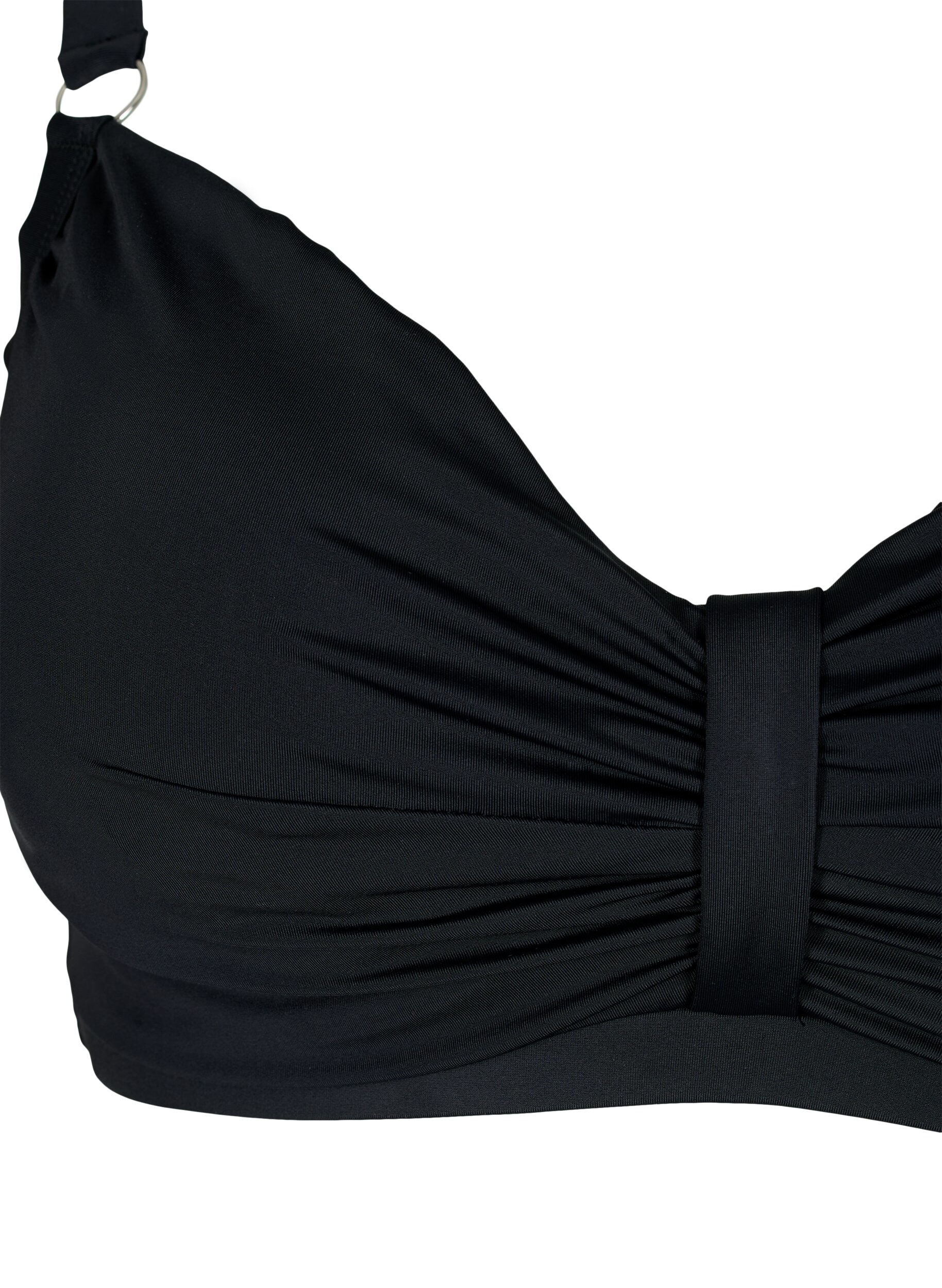 ZizziBikini-bh med bygel och drapering, Svart, Packshot image number 2