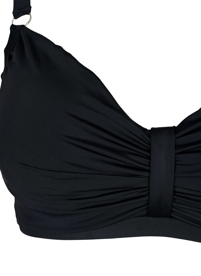 Bikini-bh med bygel och drapering, Svart, Packshot image number 2