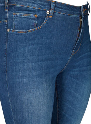 Superslim Amy jeans med hög midja, Blue denim, Packshot image number 2