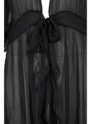 Strandkimono med korta ärmar, Black, Packshot image number 2
