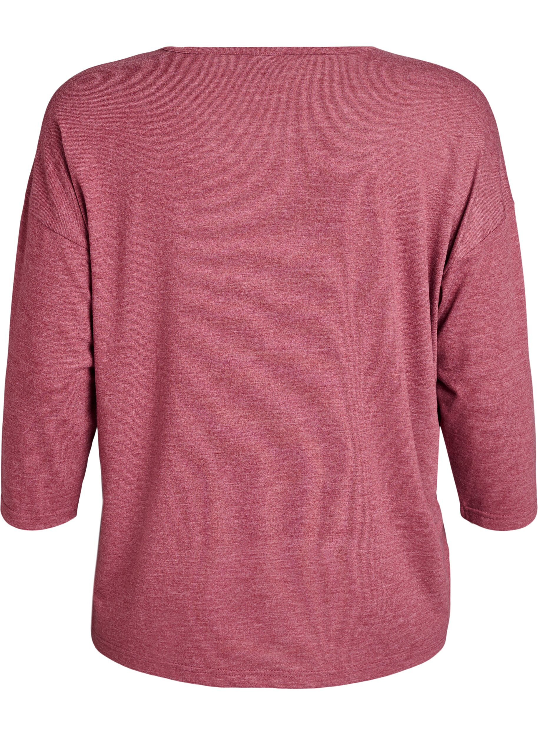 Zizzi Jerseyblus med 3/4-&auml;rm, Rosa, Packshot image number 1