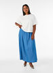 Maxikjol i TENCEL&trade; lyocell med denimlook, Bl&aring;, Model image number 0
