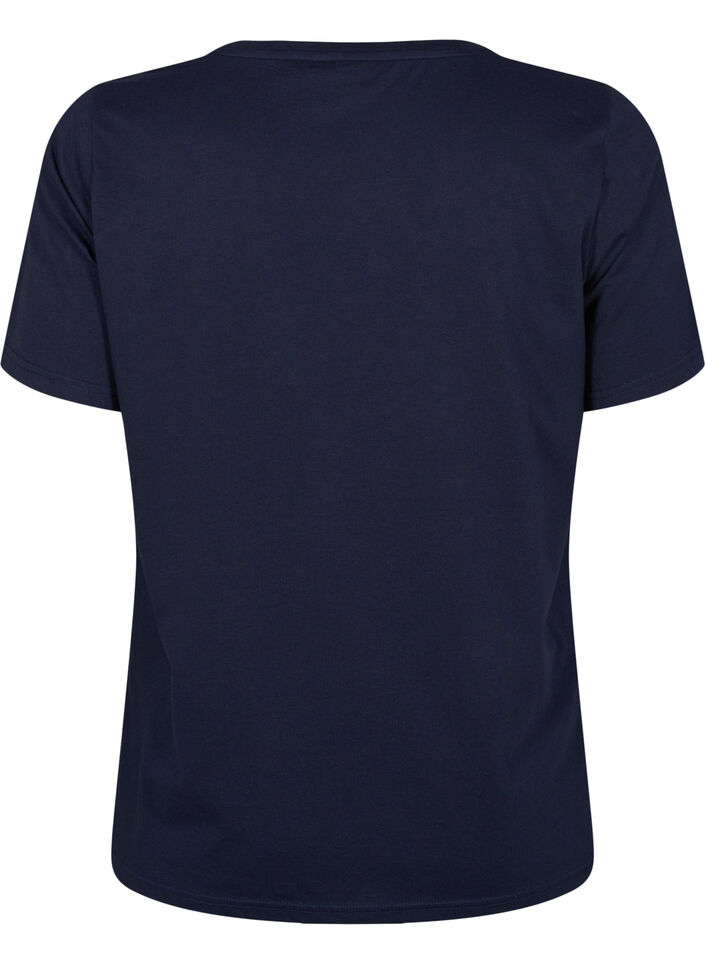 T-shirt från FLASH med tryck, Navy Blazer, Packshot image number 1