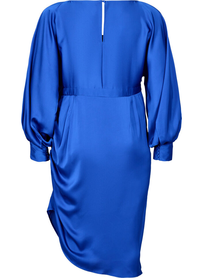 Satinklänning med ballongärmar, Surf the web, Packshot image number 1