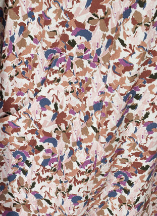 Kortärmad bomullsklänning med mönster, Powder Pink AOP, Packshot image number 3