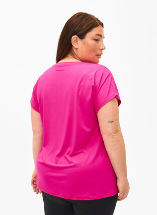 Kortärmad tränings-t-shirt, Neon Pink Glo, Model image number 1