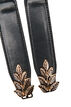 Smalt midjeb&auml;lte med bladformat sp&auml;nne, Svart, Packshot image number 2