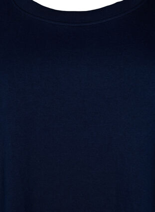 Sweatshirtklänning med korta ärmar och slits, Navy Blazer, Packshot image number 2