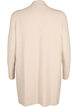 Ribbstickad kofta med fickor, Beige, Packshot image number 1