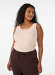 Solid f&auml;rg bas topp i bomull, Beige, Model image number 0