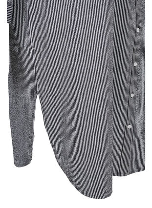 Randig skjortklänning i bomull, Black Stripe, Packshot image number 3