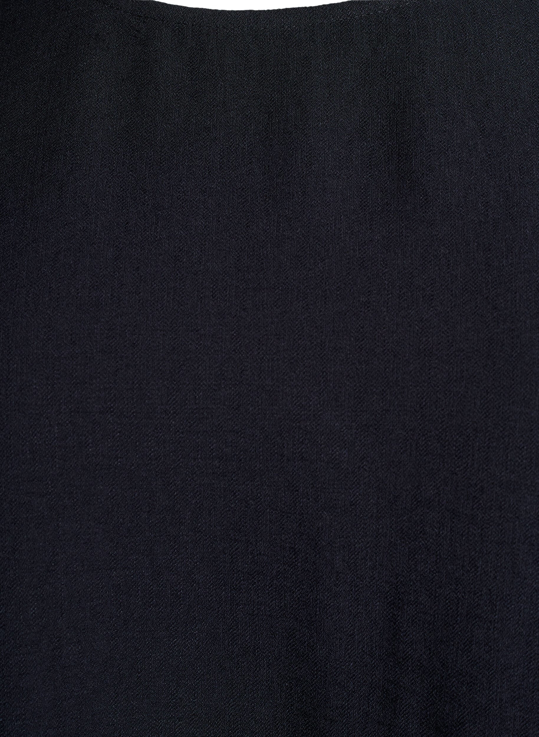 Zizzi Viskosblus med halvkorta &auml;rmar, Svart, Packshot image number 2