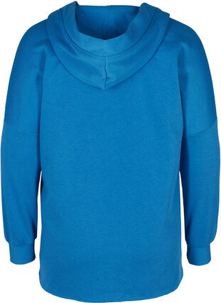 Sweatshirt med huva och slits, Daphne Blue, Packshot image number 1