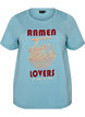 T-shirt i bomull med tryck, Bl&aring;, Packshot image number 0
