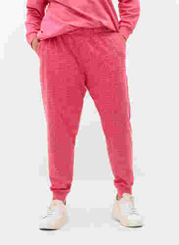 Sweatpants med tryck och fickor, Hot Pink AOP, Model image number 2