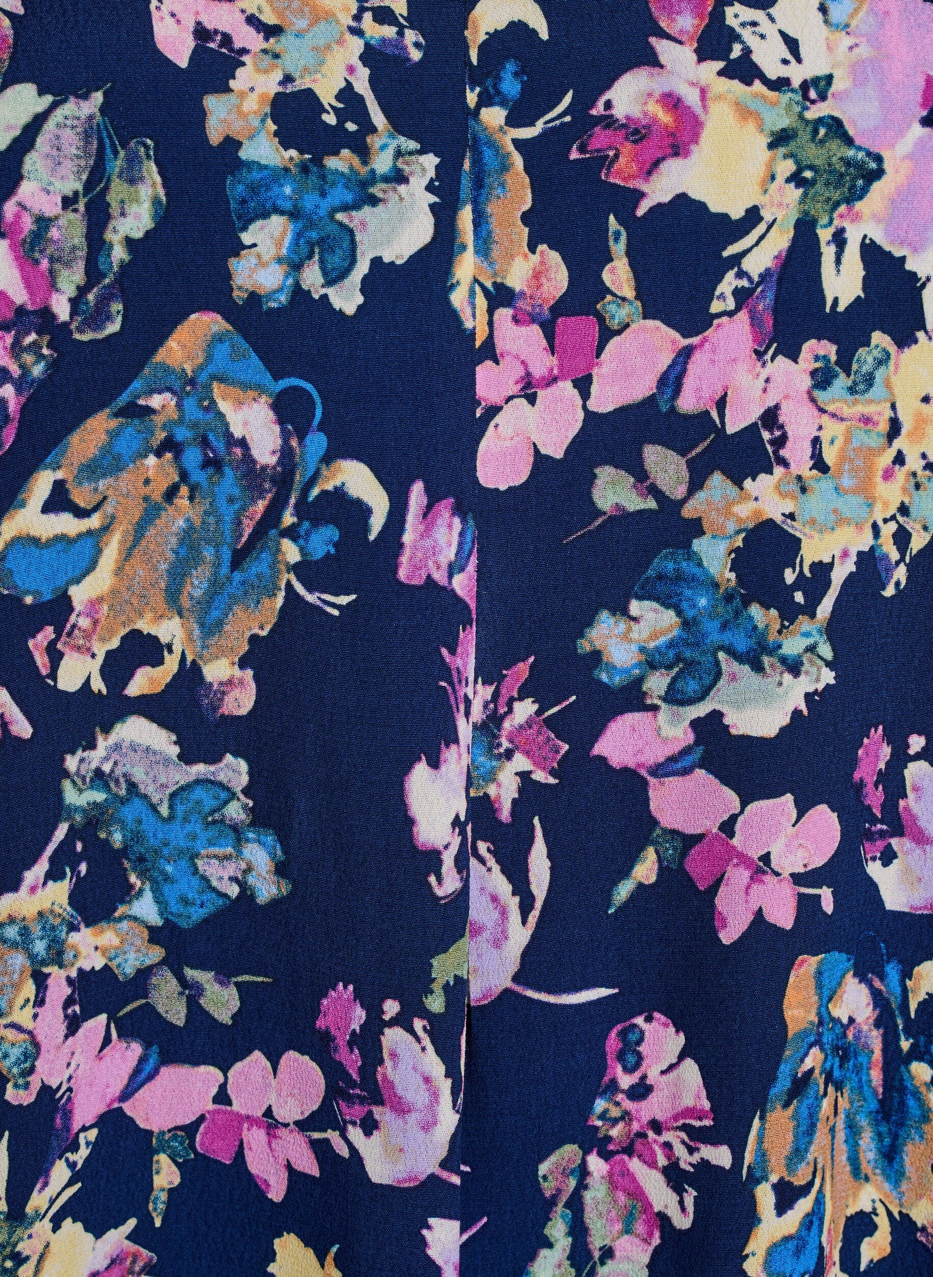 Zizzi A-linjeformad kl&auml;nning i viskos, Bl&aring;, Packshot image number 2