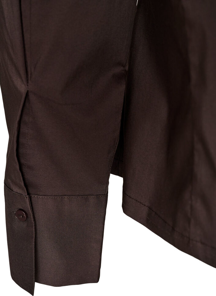 Kort skjorta med tv&aring;v&auml;gsdragkedja, Brun, Packshot image number 3