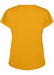 Kort&auml;rmad t-shirt i bomullsmix, Gul, Packshot image number 1