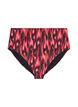 Bikinitrosa med m&ouml;nster och h&ouml;g midja, R&ouml;d, Packshot image number 0
