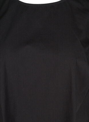 Bomullstunika med 2/4 ärmar, Black, Packshot image number 2